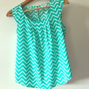 2/$20! Candies chevron blouse, aqua